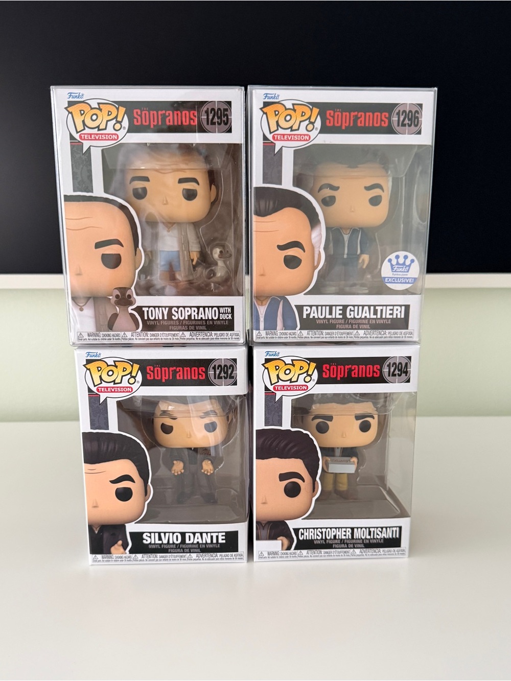 Set of 4 Sopranos Funko POP! Figures. NWT
